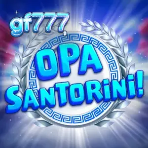 Cenário ensolarado de Santorini em um slot de cassino